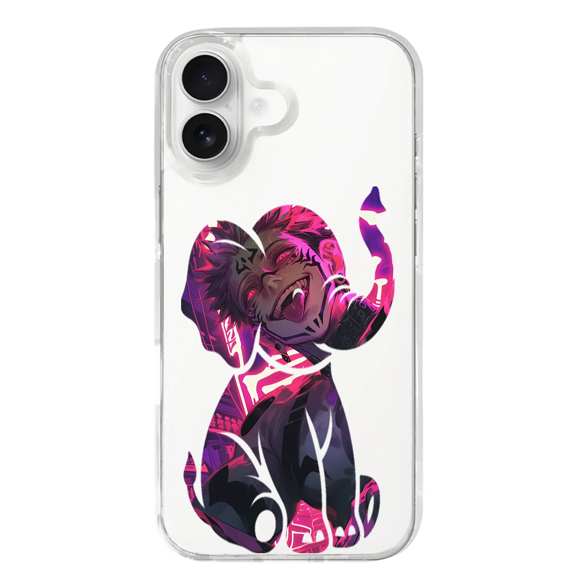 呪術廻戦 グッズ,両面宿儺 - iPhone 17シリーズ 透明スマホケース – 薄型・耐衝撃・精密フィット保護カバー